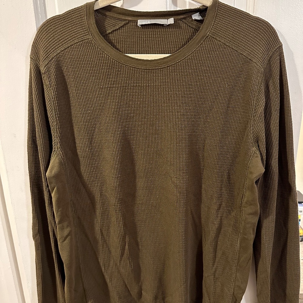 Vince Long Sleeve Waffle Tshirt